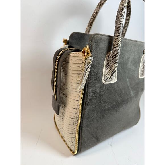 Paige Gamble Ines Ponyhair Bag Python $2400 - Picture 11 of 12